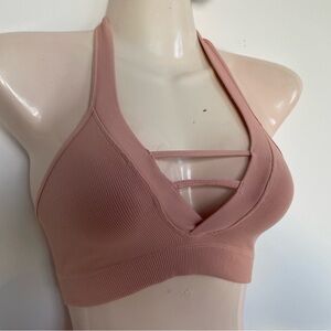 FP Movement by Free People Rose Pink halter yoga sports dance bra